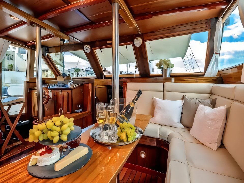 Interior of SEDNA gulet or cruiser with 4 cabins Croatia yacht charter