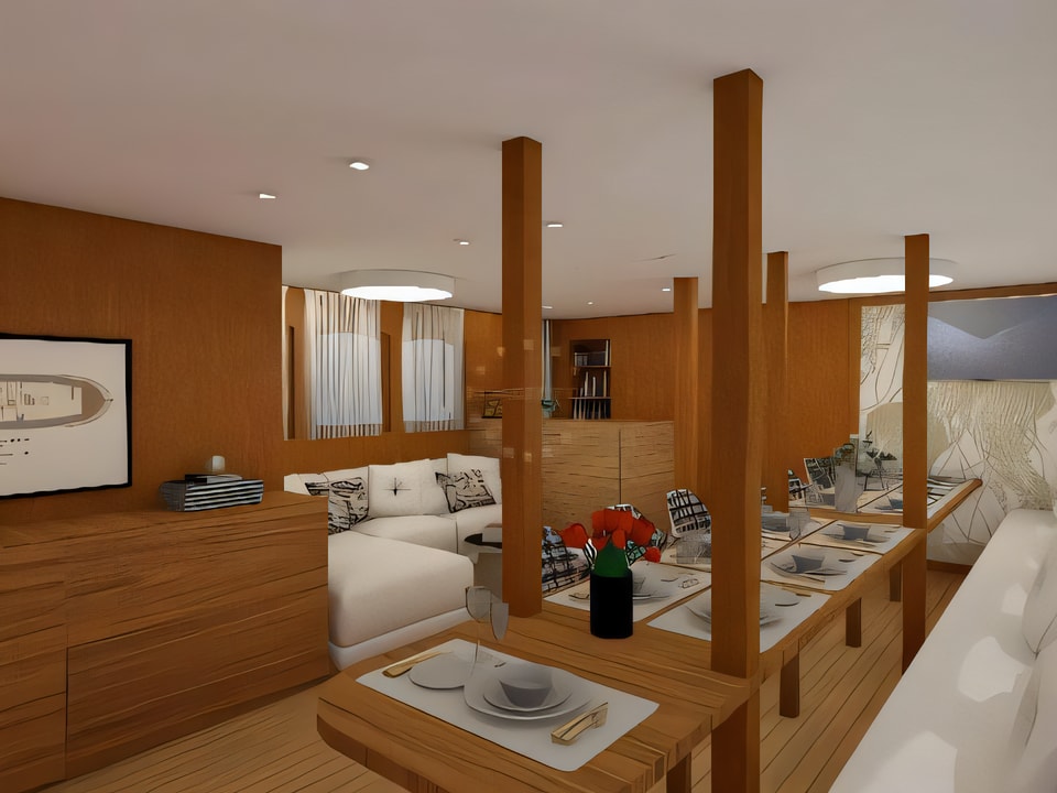 Layout of Cataleya gulet or cruiser with 9 cabins Croatia yacht charter