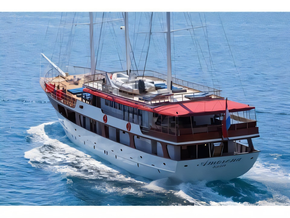 Exterior overview of AMORENA motoryacht for charter from Split ACI Marina in the Split sailing area Croatia