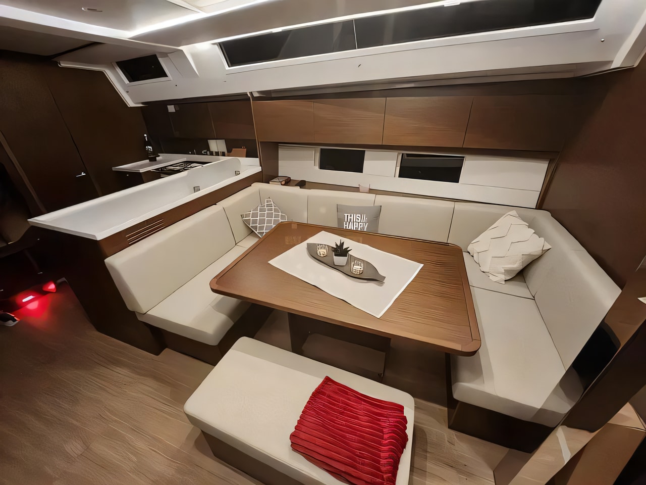 Layout of Bavaria C45 Style sail boat with 3 cabins Croatia yacht charter