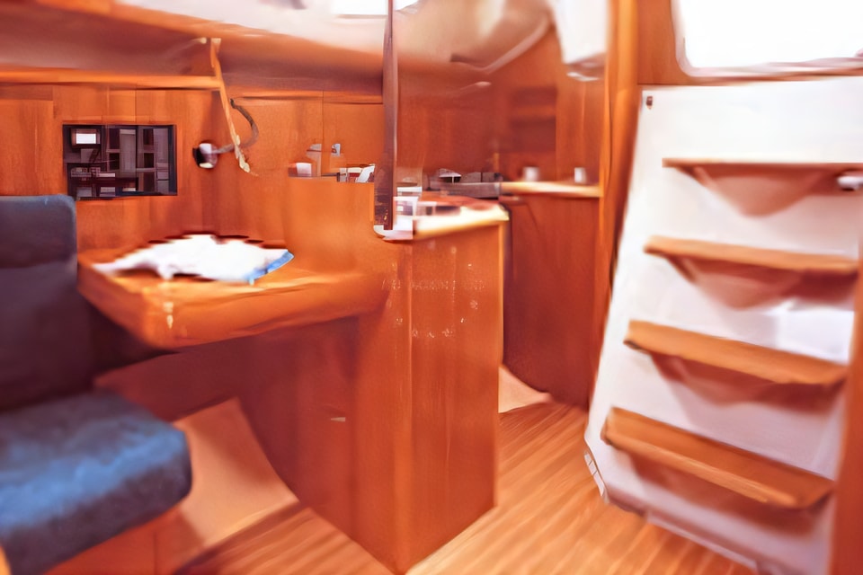 Interior of Sun Odyssey 32 sail boat with 2 cabins Croatia yacht charter