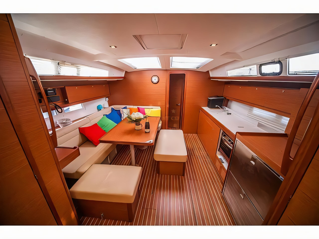 Layout of Dufour 460 Grand Large sail boat with 4 cabins Croatia yacht charter