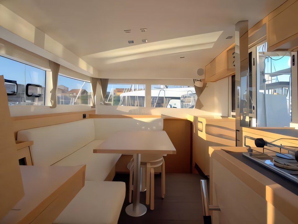 Interior of Lagoon 39 catamaran with 6 cabins Croatia yacht charter