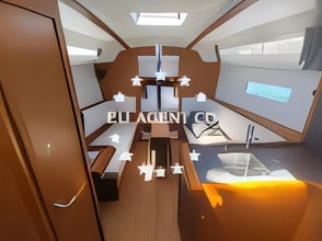 Layout of Sun Odyssey 349 sail boat with 3 cabins Croatia yacht charter