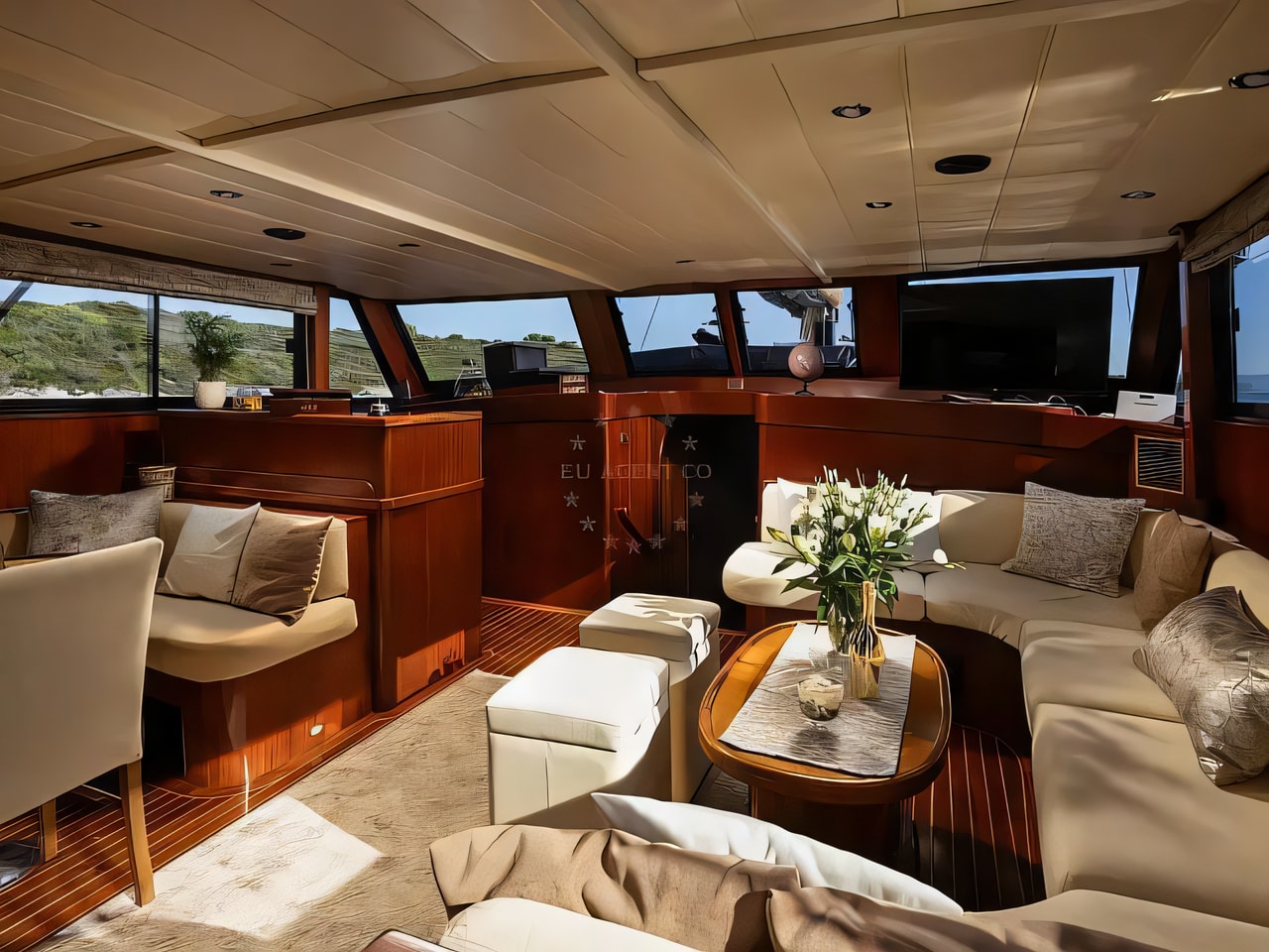 Layout of Gulet Pacha gulet or cruiser with 4 cabins Croatia yacht charter