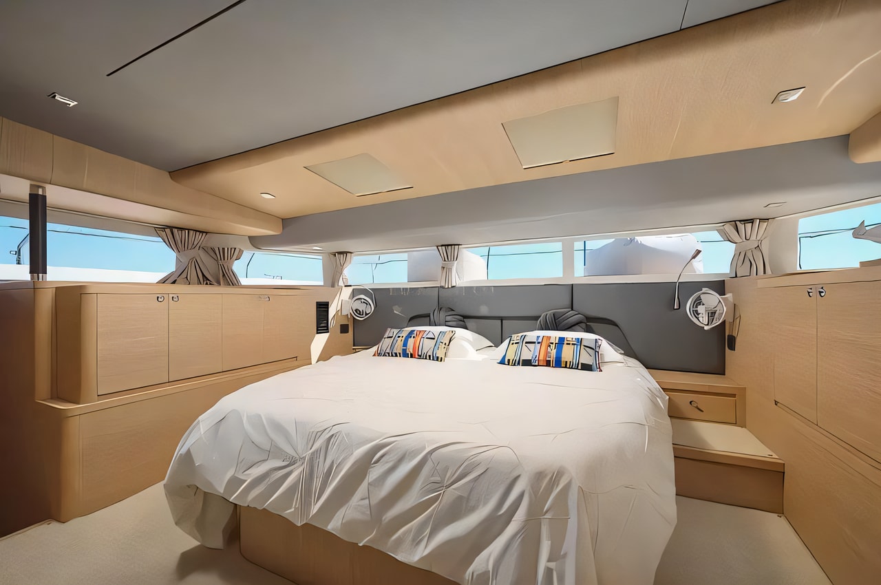 Interior of Aquila 54 power catamaran with 4 cabins Croatia yacht charter