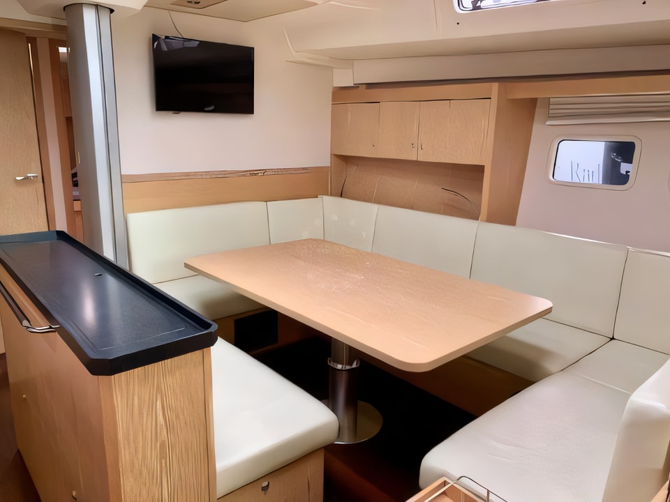 Interior of Hanse 575 sail boat with 5 cabins Croatia yacht charter