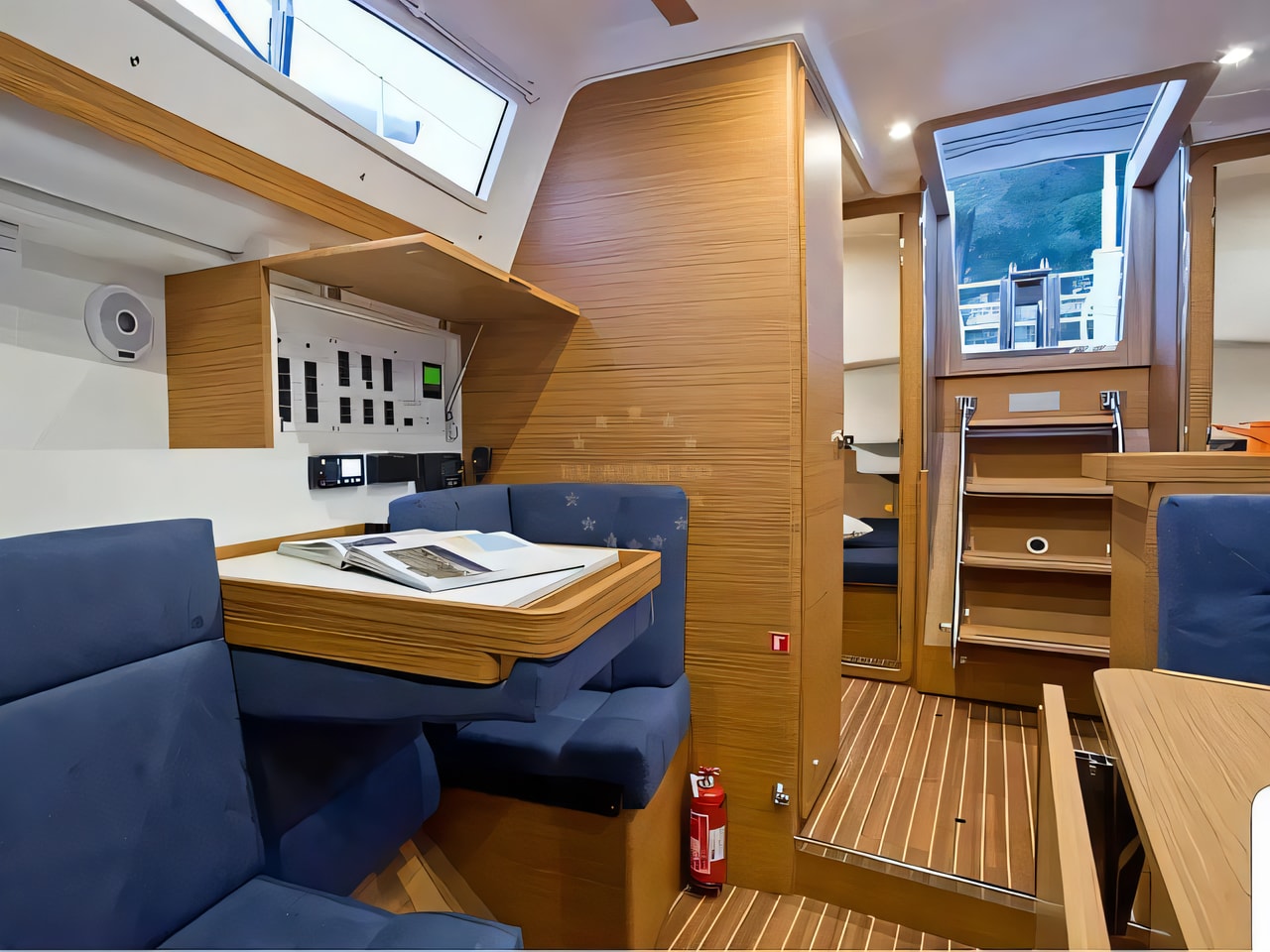 Layout of Elan Impression 35 sail boat with 3 cabins Croatia yacht charter
