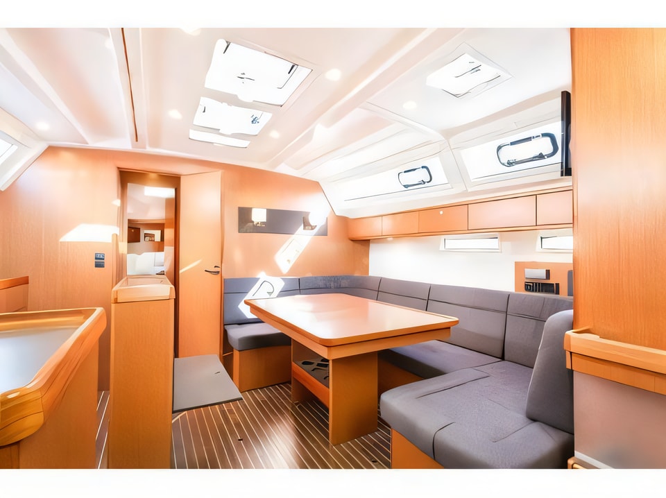 Interior of Bavaria 46 Cruiser sail boat with 4 cabins Croatia yacht charter