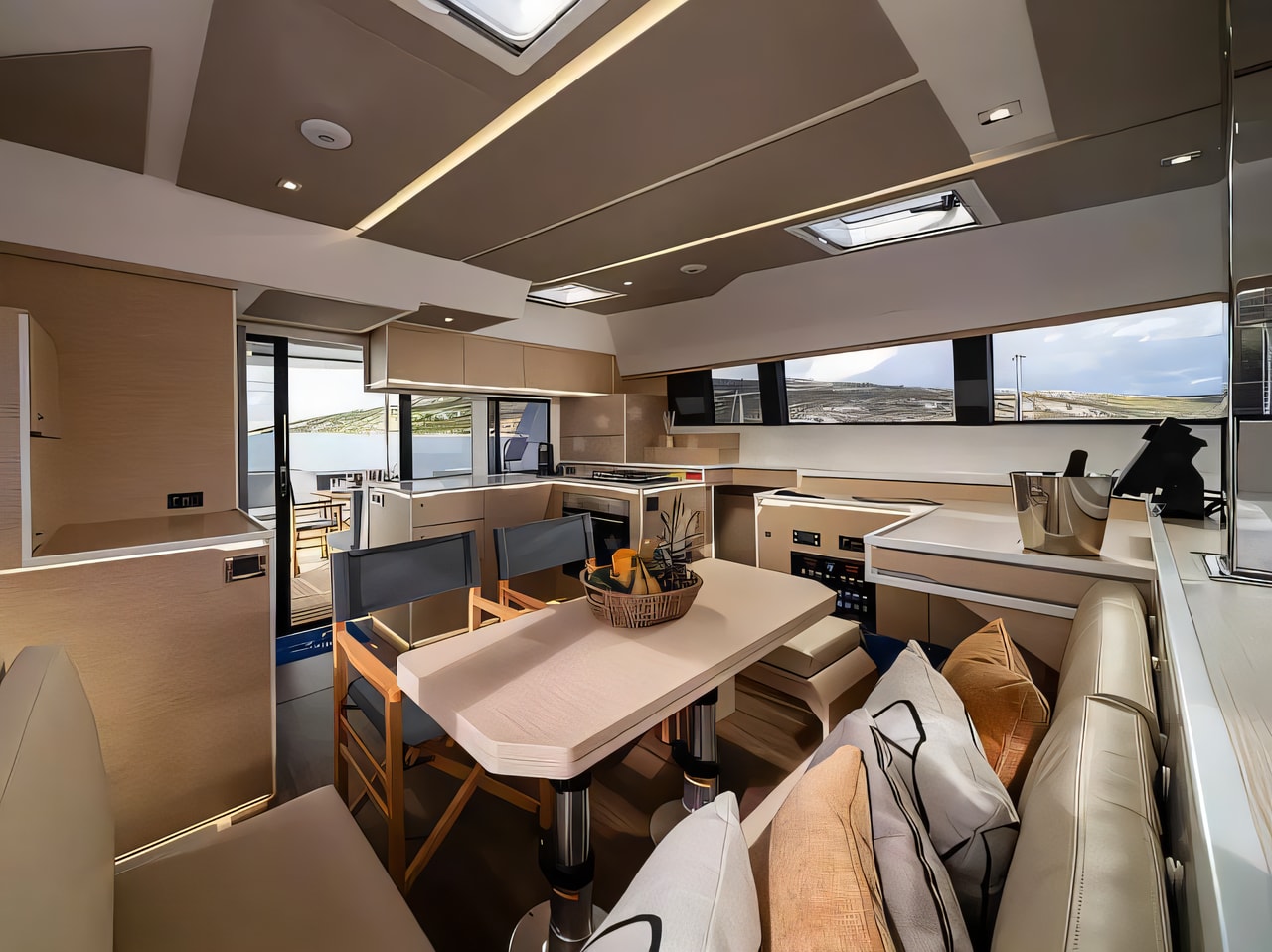 Interior of Cervetti 44 catamaran with 5 cabins Croatia yacht charter