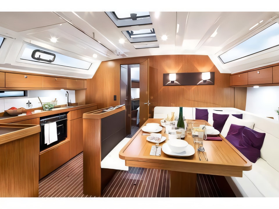 Interior of Bavaria 46 BT '15 sail boat with 4 cabins Croatia yacht charter