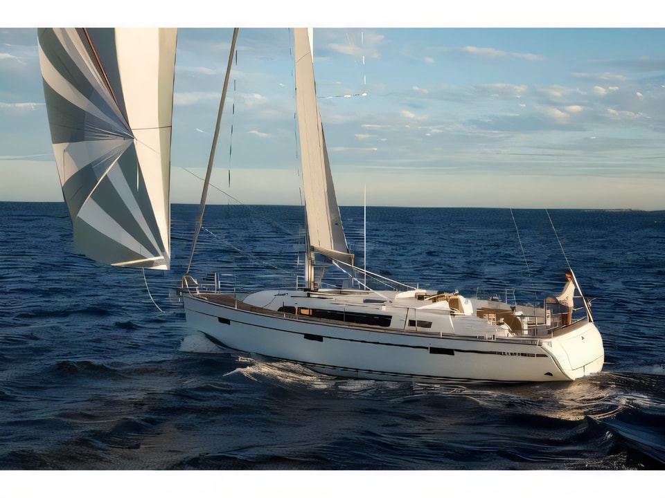 Exterior overview of Bavaria 41 BT '15 sail boat for charter from Sukosan Marina Dalmacija in the Zadar sailing area Croatia