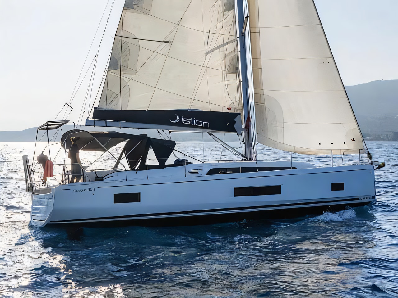 Layout of Oceanis 46.1 sail boat with 5 cabins Croatia yacht charter