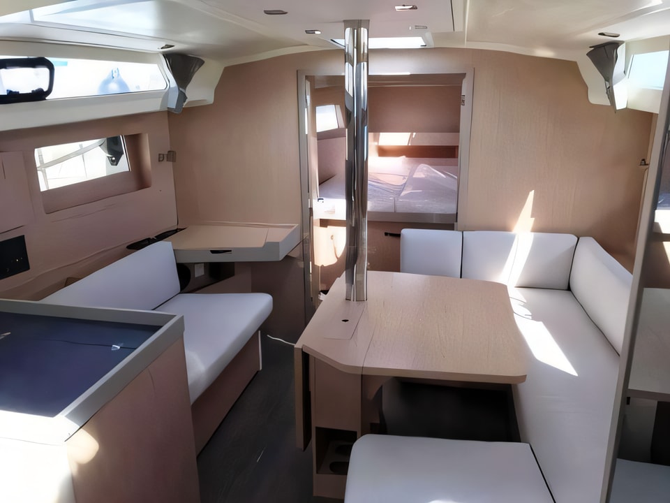 Interior of Oceanis 41.1 sail boat with 3 cabins Croatia yacht charter