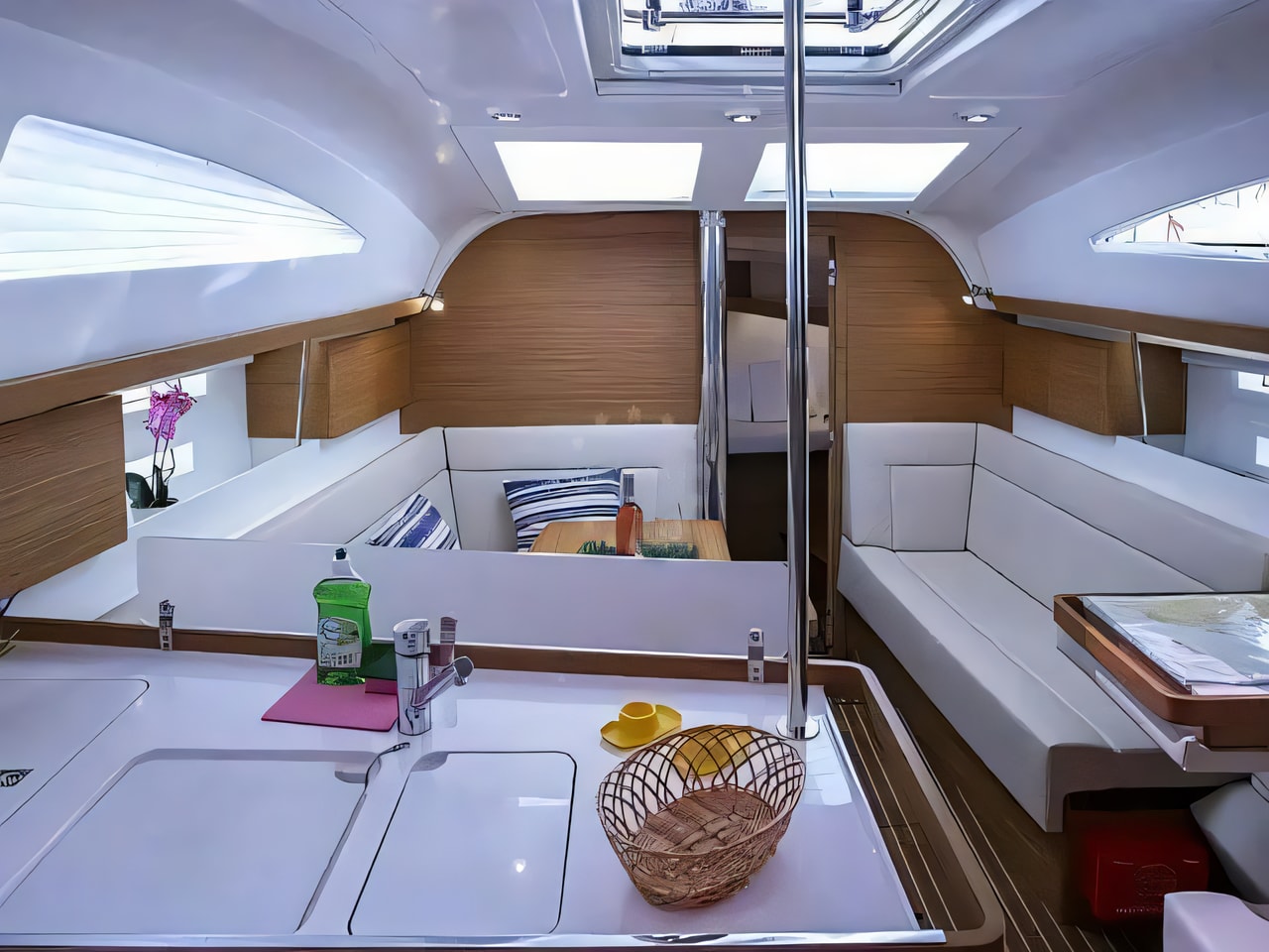 Layout of Elan Impression 40 sail boat with 3 cabins Croatia yacht charter