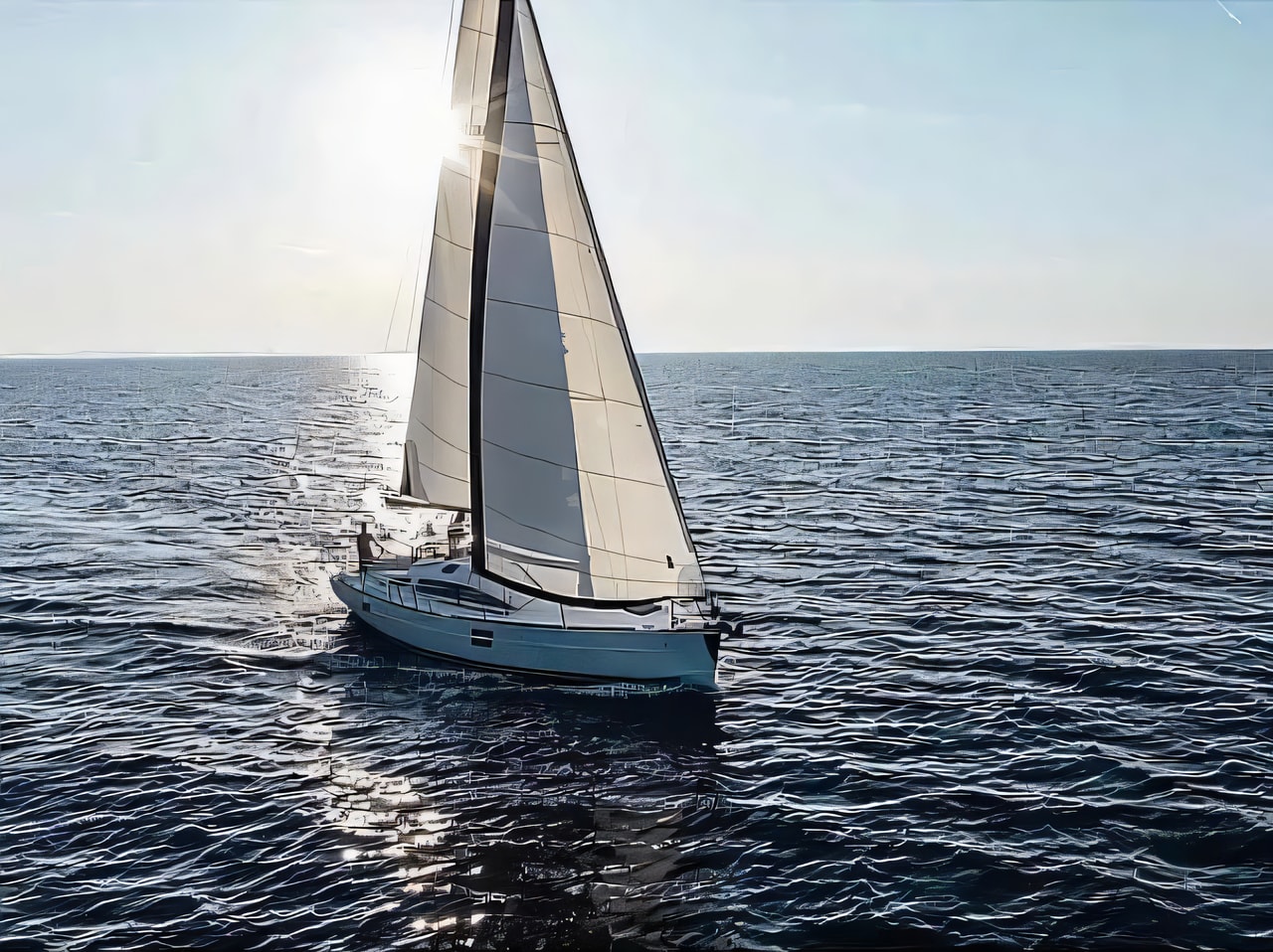 Exterior overview of Elan Impression 40.1 sail boat for charter from SCT Marina Trogir in the Split sailing area Croatia