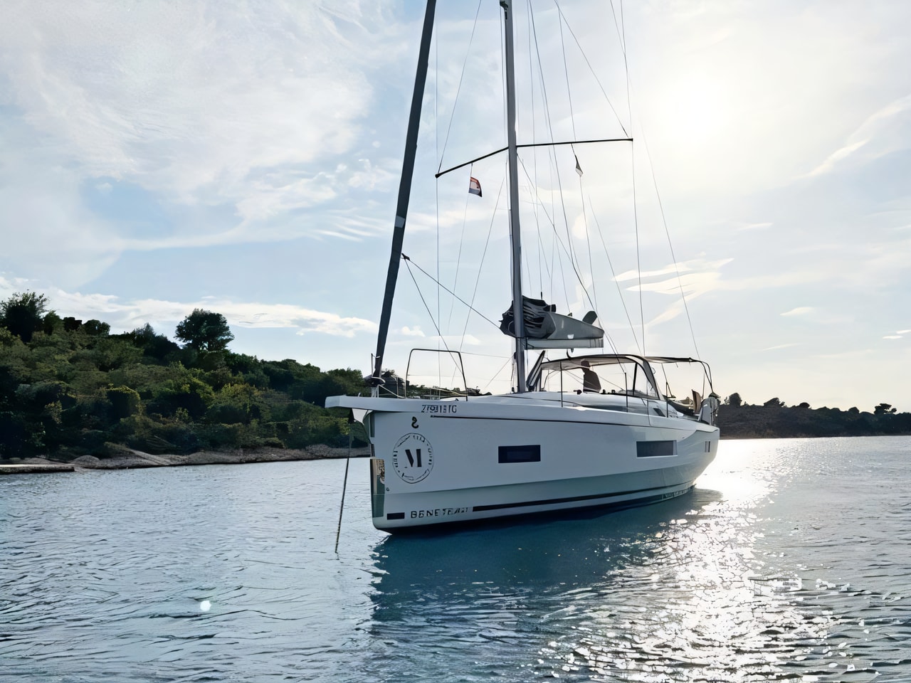 Exterior overview of Oceanis 40.1 sail boat for charter from SCT Marina Trogir in the Split sailing area Croatia