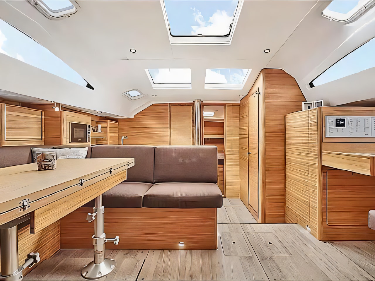 Layout of Elan Impression 50.1 sail boat with 5 cabins Croatia yacht charter