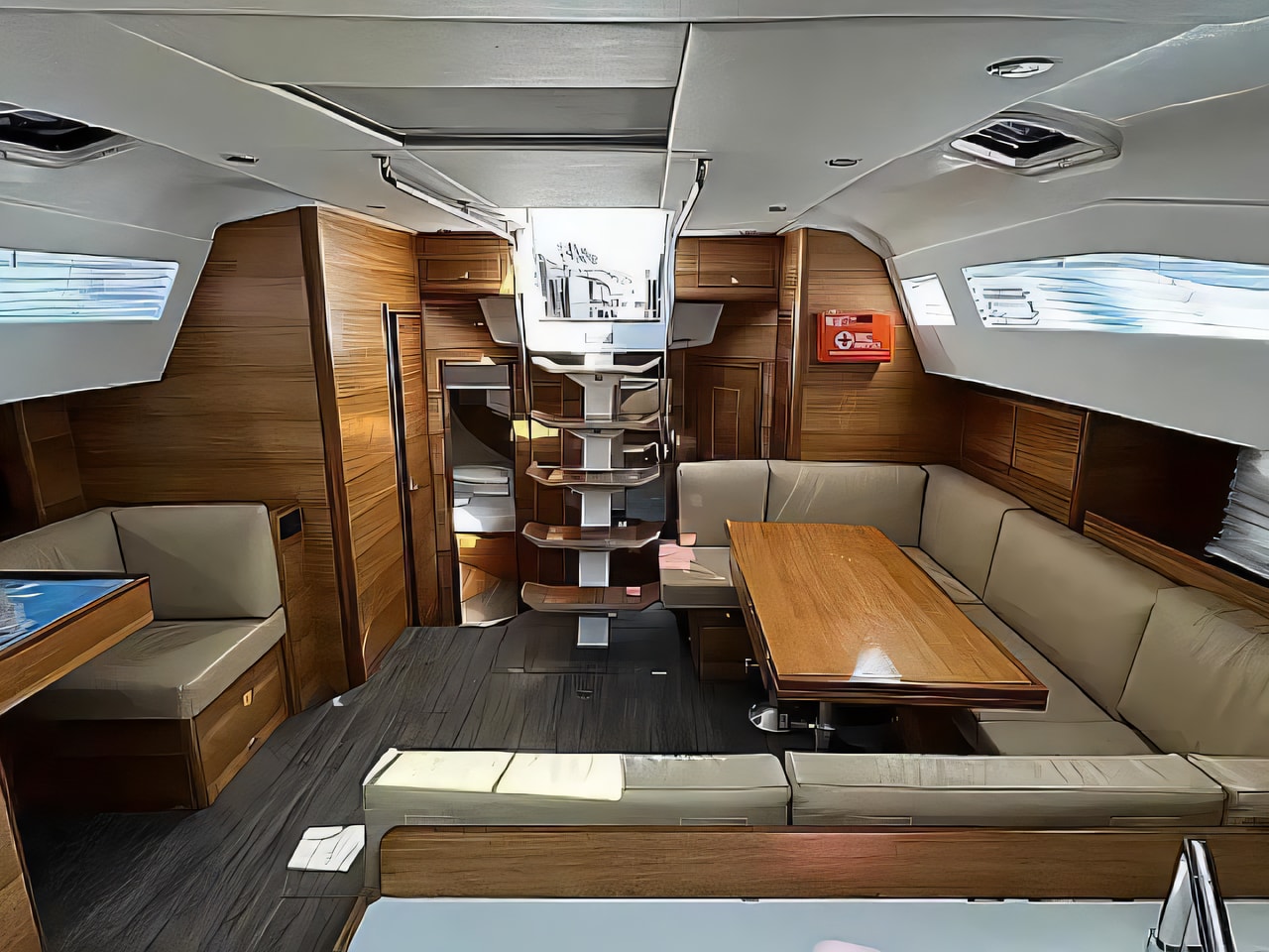 Layout of Elan Impression 50.1 sail boat with 5 cabins Croatia yacht charter