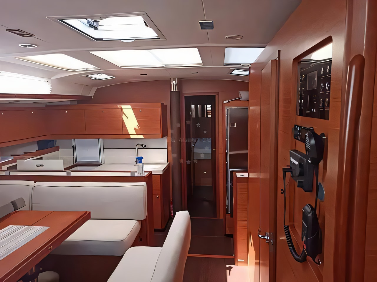 Layout of Dufour 530 sail boat with 6 cabins Croatia yacht charter