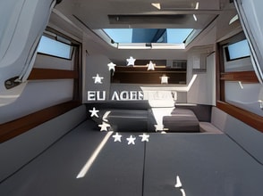 Axopar 28 T-Top yacht layout 1 cabins Croatia charter