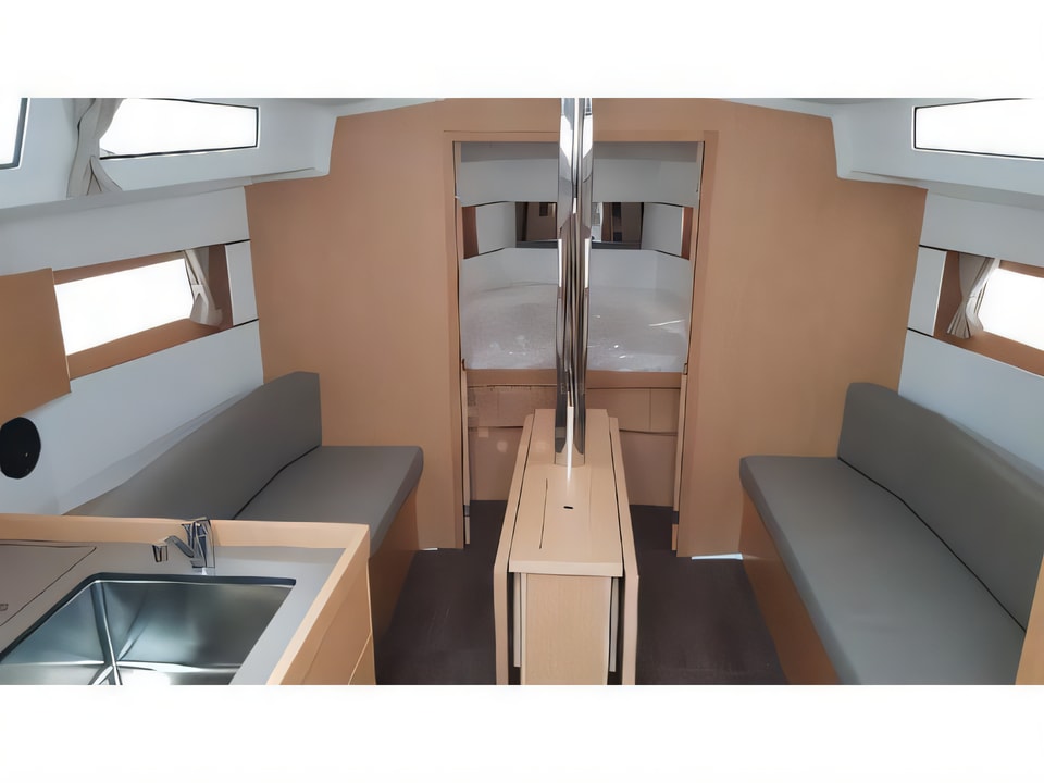 Interior of Oceanis 38.1 sail boat with 3 cabins Croatia yacht charter