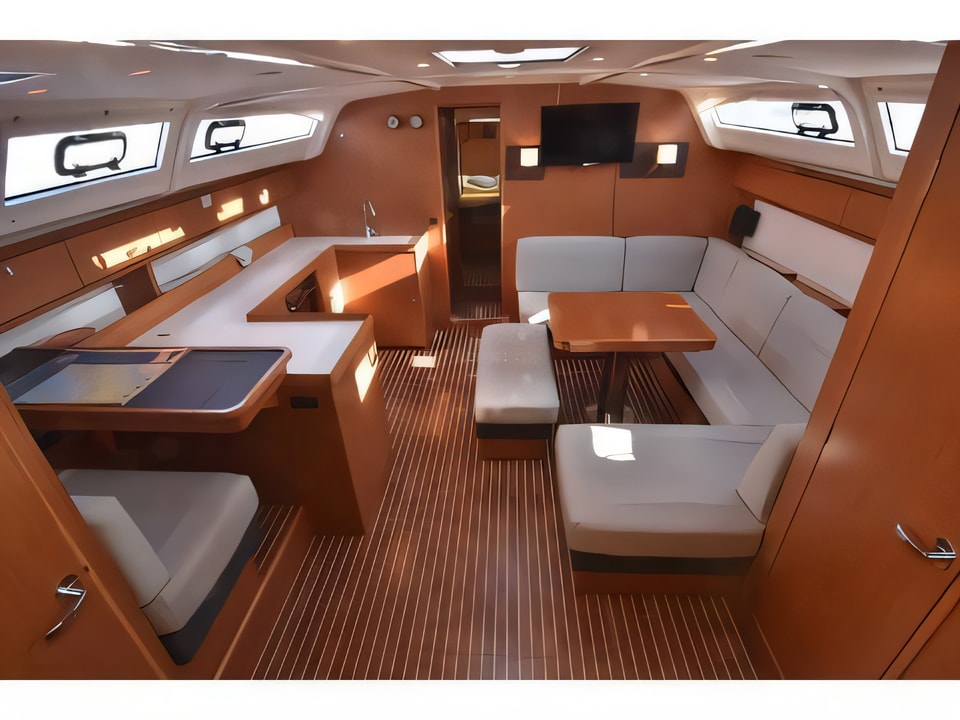 Interior of Bavaria Cruiser 51 sail boat with 5 cabins Croatia yacht charter