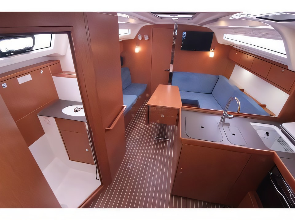 Interior of Bavaria Cruiser 37 sail boat with 3 cabins Croatia yacht charter