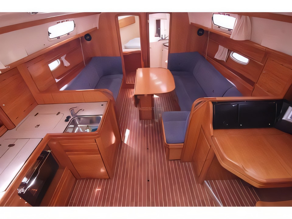Interior of Bavaria 37 Cruiser sail boat with 3 cabins Croatia yacht charter