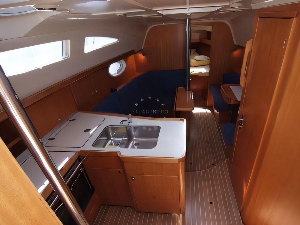 Interior of Elan 344 sail boat with 3 cabins Croatia yacht charter
