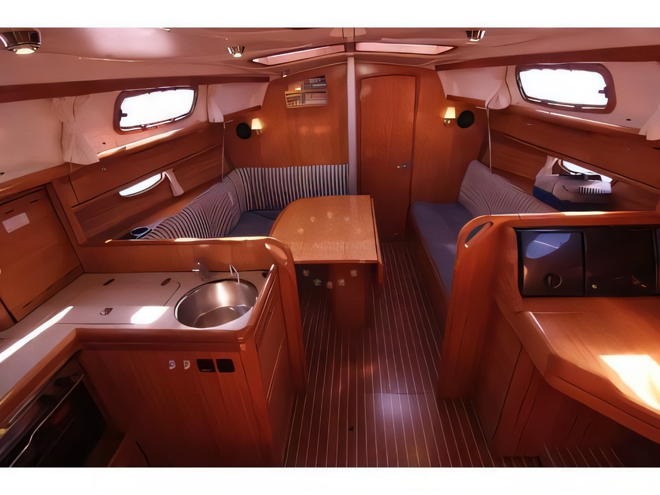 Interior of Bavaria 33 Cruiser sail boat with 2 cabins Croatia yacht charter