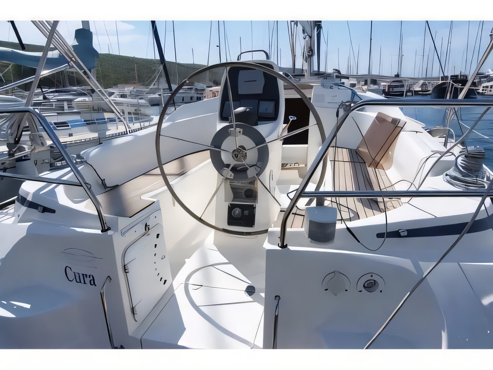 Exterior overview of Bavaria 33 Cruiser sail boat for charter from Krk Marina Punat in the Istria / Kvarner sailing area Croatia