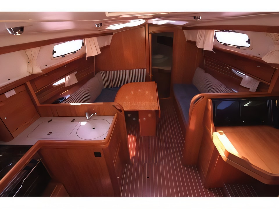 Interior of Bavaria 33 Cruiser sail boat with 2 cabins Croatia yacht charter