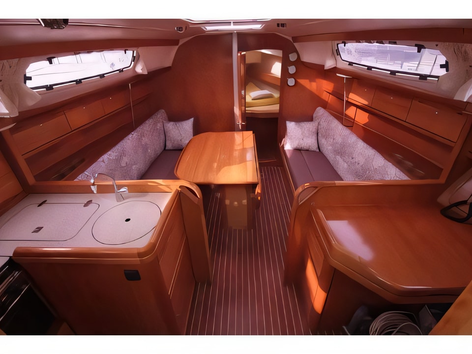 Interior of Bavaria 31 Cruiser sail boat with 2 cabins Croatia yacht charter