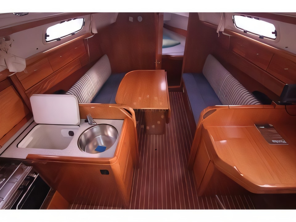 Interior of Bavaria 30 Cruiser sail boat with 2 cabins Croatia yacht charter