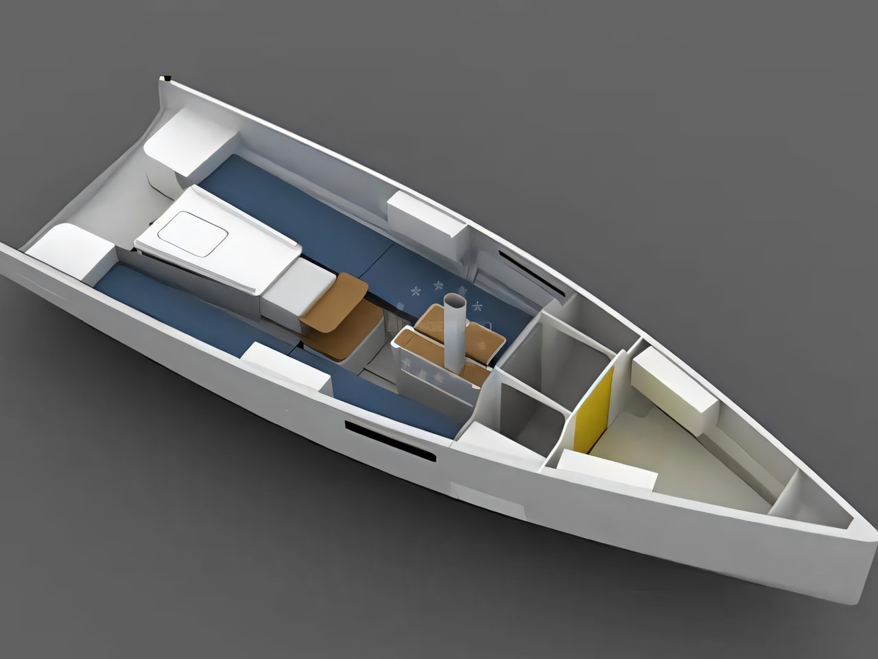 Interior of Seascape 27 sail boat with 2 cabins Croatia yacht charter