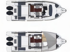 Interior of Beneteau Barracuda 8 motor boat with 1 cabins Croatia yacht charter