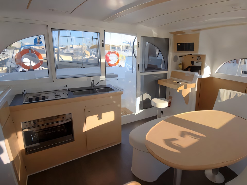 Interior of Lagoon 380 catamaran with 4 cabins Croatia yacht charter