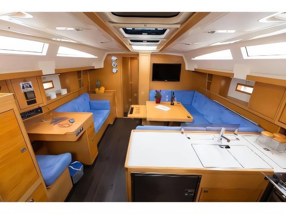 Interior of Elan 450 Performance sail boat with 4 cabins Croatia yacht charter