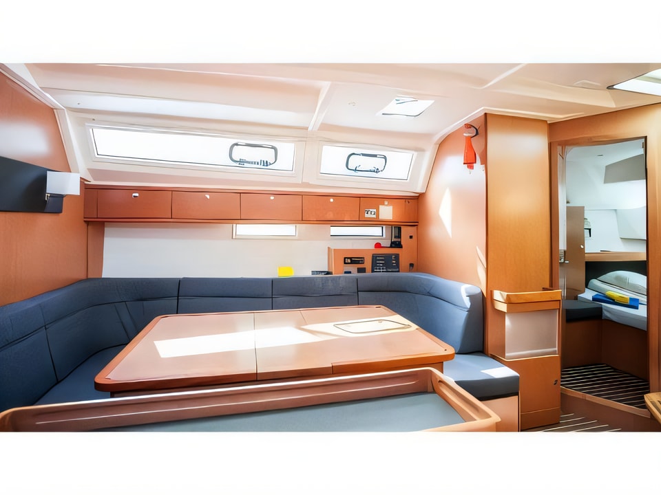 Interior of Bavaria Cruiser 46 sail boat with 4 cabins Croatia yacht charter