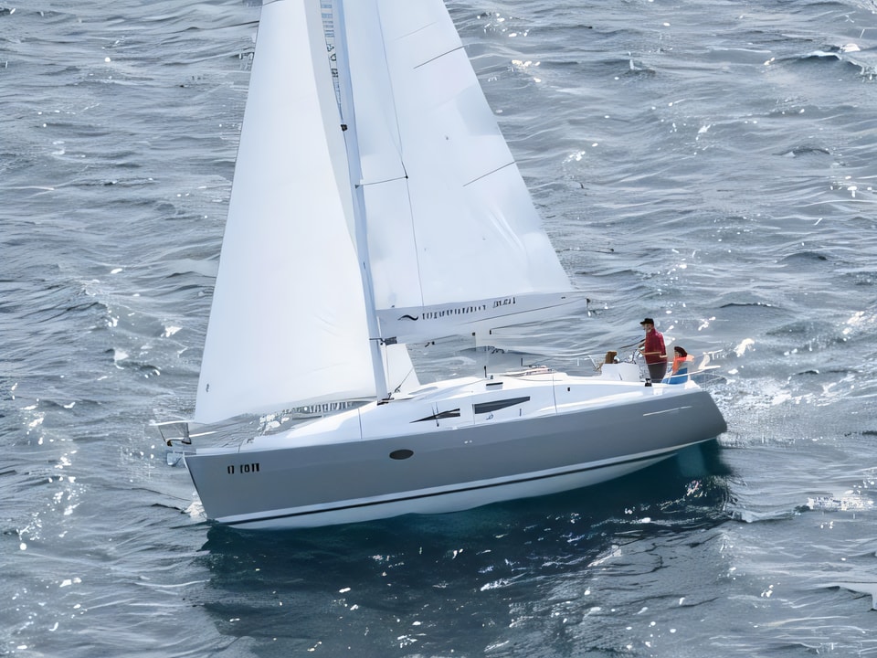 Exterior overview of Elan 344 Impression sail boat for charter from Biograd Marina Kornati in the Kornati sailing area Croatia