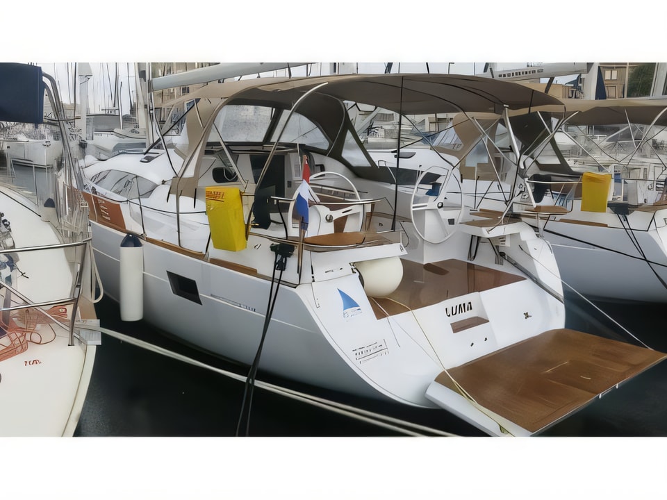 Exterior overview of Elan Impression 45 BT sail boat for charter from Zadar Marina Zadar in the Zadar sailing area Croatia