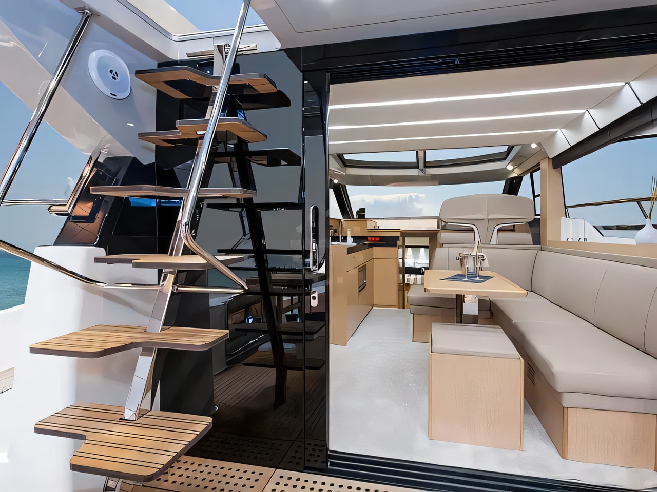 Bavaria Virtess 420 Fly yacht layout 3 cabins Croatia charter