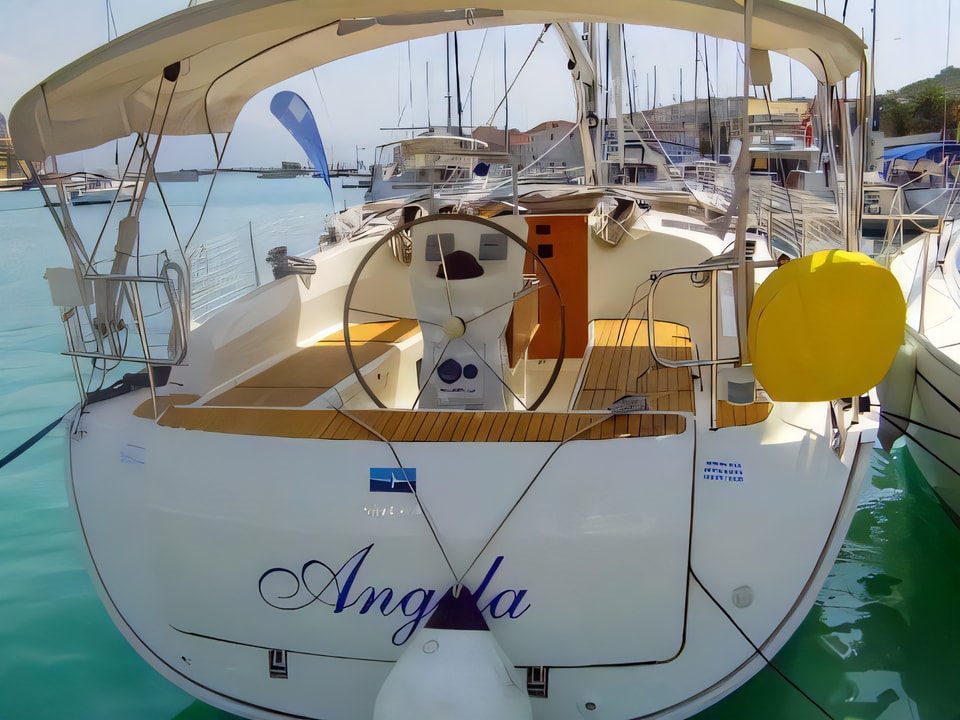 Exterior overview of Bavaria Cruiser 36 sail boat for charter from Trogir ACI Marina in the Split sailing area Croatia