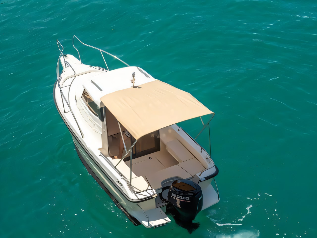Interior of Fortis 590C motor boat with 1 cabins Croatia yacht charter