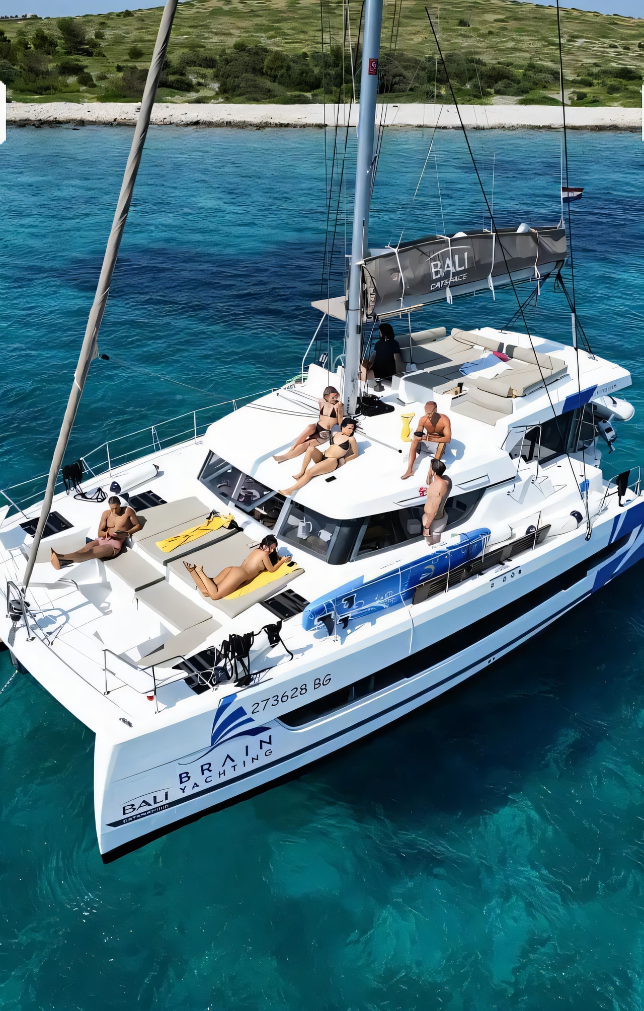 Interior of Bali Catspace catamaran with 4 cabins Croatia yacht charter