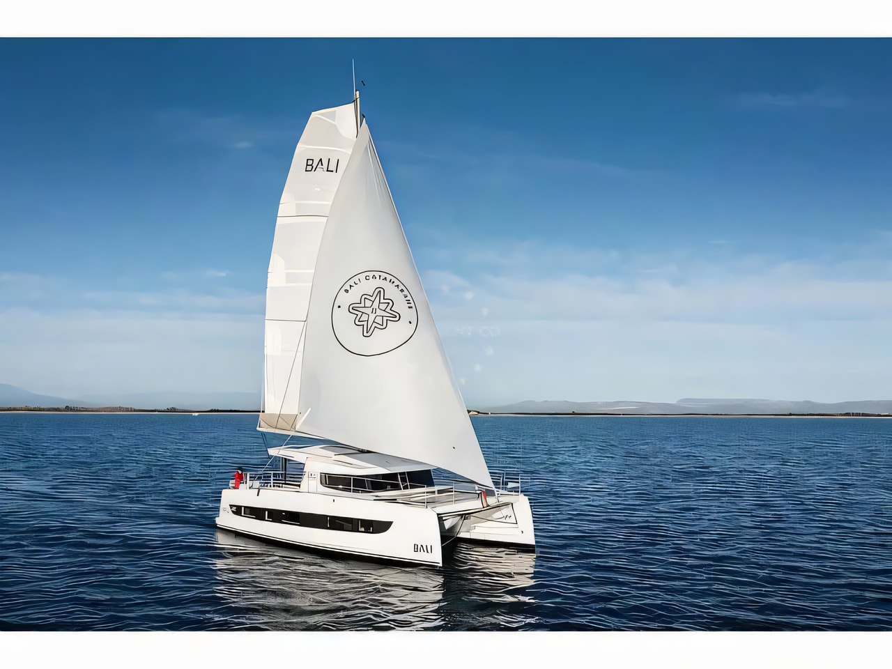 Exterior overview of Bali Catsmart catamaran for charter from Biograd Kornati in the Zadar sailing area Croatia