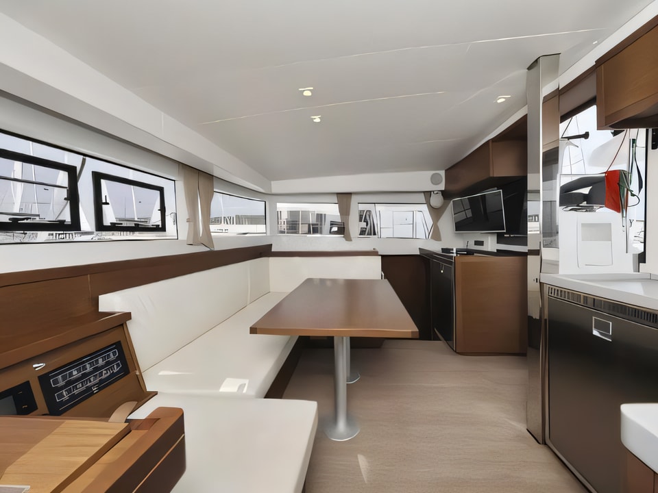 Interior of Lagoon 40 catamaran with 6 cabins Croatia yacht charter