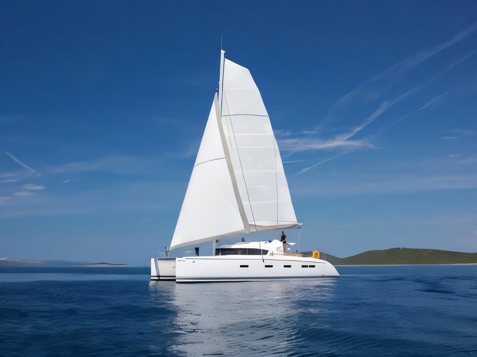 Exterior overview of Nautitech 441 catamaran for charter from Zadar Marina Zadar in the Zadar sailing area Croatia