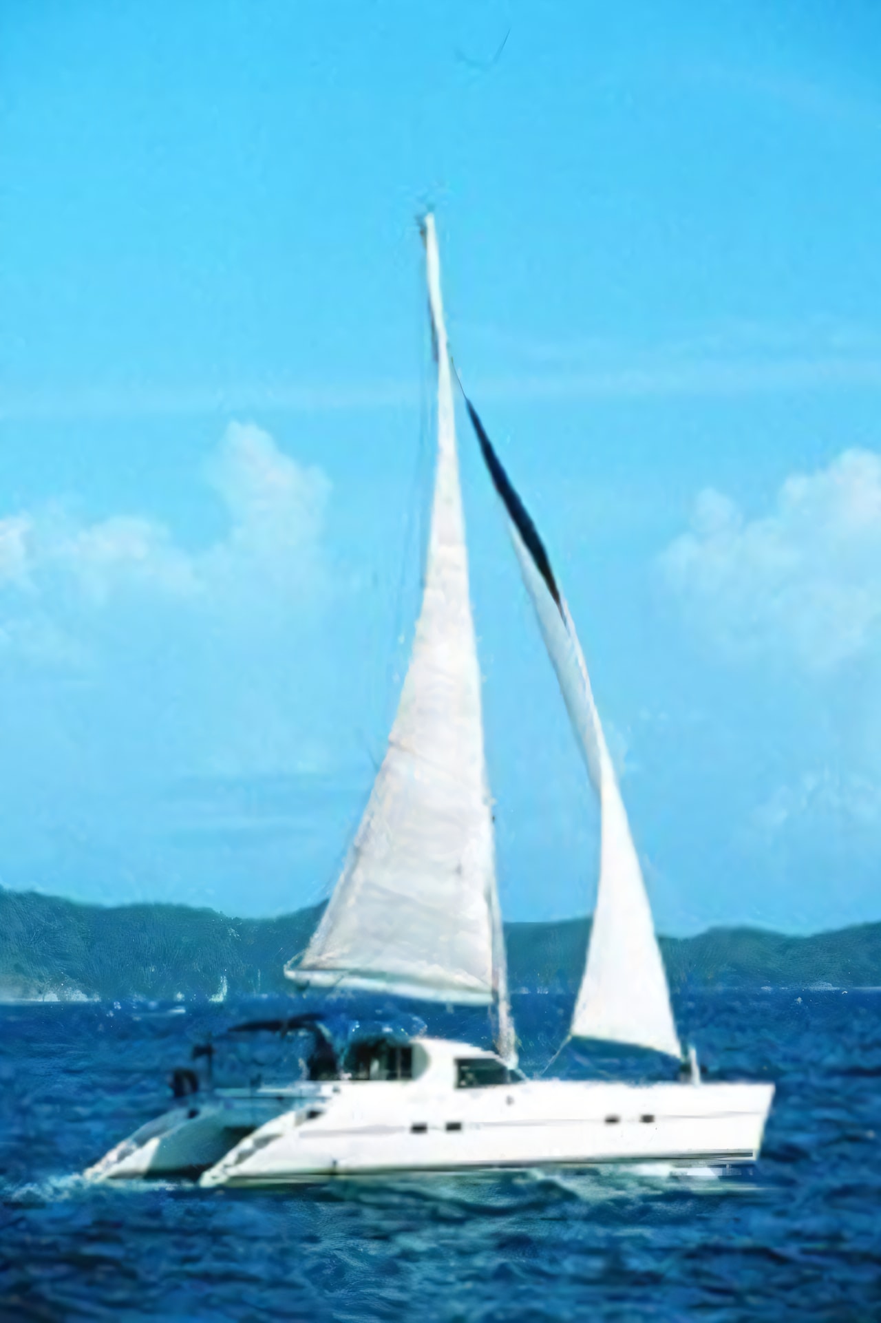 Exterior overview of Lagoon 42 catamaran for charter from SCT Marina Trogir in the Split sailing area Croatia